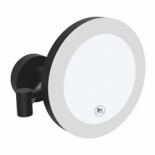 BEMETA Kozmetické zrkadlo O200 mm s LED osvetlením, IP44, Touch sensor - čierne 116101770