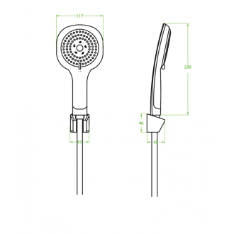 Laveo LUCAS NLL_60AD Sprchový set, chróm