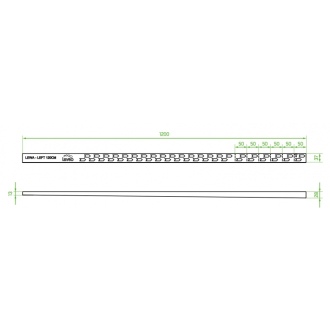 Laveo SLOPED PROFILE COT_720L Spádová lišta pre lineárny odtok, 120 ľavá, čierna