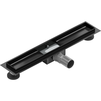 FLAT čierny nerezový sprchový žľab 600mm 1715060