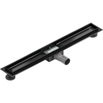 FLAT čierny nerezový sprchový žľab 800mm 1715080