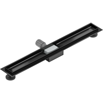 FLAT čierny nerezový sprchový žľab 800mm 1715080