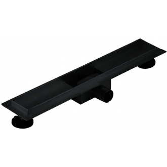 FLAT čierny nerezový sprchový žľab 900mm 1715090