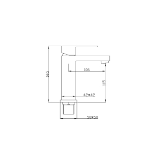 MEXEN CUBE umývadlová batéria, chróm 72900-00