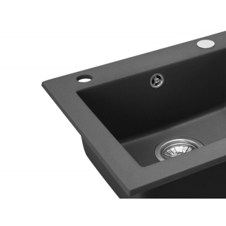 Rea West granitový drez, Black metelic ZLE-00121