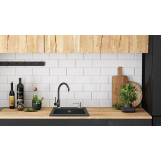 Rea West granitový drez, Black metelic ZLE-00121