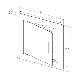 Nerezové dvierka Exkluzív 400x400 HACO