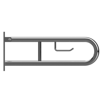 BEMETA HELP: Sklopný úchyt v tvare U 750 mm, nerez lesk, s krytkou a držiakom 301407301