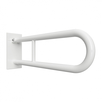 BEMETA HELP: Sklopný úchyt v tvare U 850 mm, biele, s krytkou 301607323