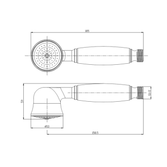 Mereo Ručná sprcha pre CBL 601, CBL 901 jednopolohová M-CBL601S