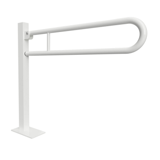 BEMETA HELP: Sklopné madlo ukotvené do zeme 850 mm, biele, s krytkou 301507323