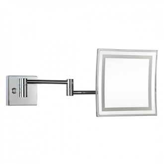 BEMETA Kozmetické zrkadlo 225x225mm, na ramene, hranaté, plastový kryt 116301812