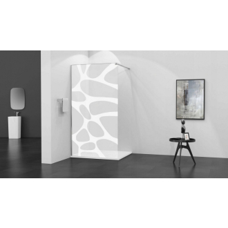 MEXEN KIOTO sprchová stena walk-in 90x200 cm 8mm biely vzor - 2, 800-090-000-00-97