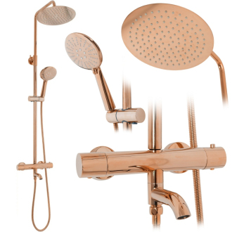 Rea Lungo sprchový set s termostatom, rose gold REA-P6606