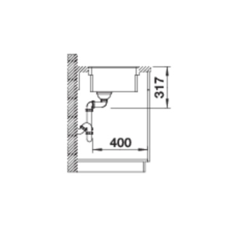 Blanco ETAGON 500-F drez do roviny aluminium granit 526 345