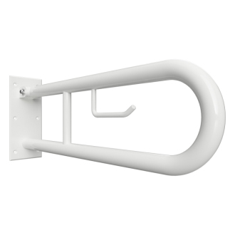 BEMETA HELP: Sklopný úchyt v tvare U 600 mm, biely, s držiakom TP 301406274