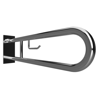 BEMETA HELP: Sklopný úchyt v tvare U 750 mm, nerez lesk, s krytkou a držiakom 301407301