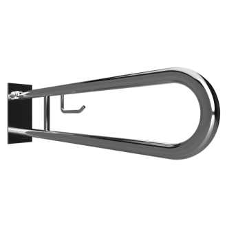 BEMETA HELP: Sklopný úchyt v tvare U s držiakom na TP 813mm, nerez, s krytkou 301407281