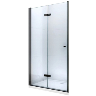 MEXEN LIMA sprchové dvere zalamovacie 90x190 cm 6mm, čierna-číre 856-090-000-70-00