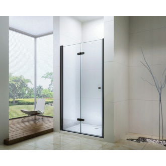 MEXEN LIMA sprchové dvere zalamovacie 90x190 cm 6mm, čierna-číre 856-090-000-70-00