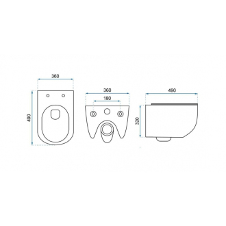 Rea Závesné WC Carter Rimless Duroplast/Slim/ZM N REA-C1450