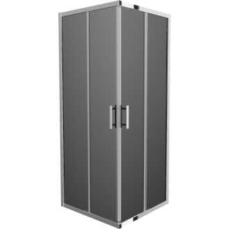 MEXEN RIO sprchovací kút štvorec 80x80x190 cm 5mm chróm-dymové 860-080-080-01-40