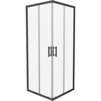 MEXEN RIO sprchovací kút štvorec 90x90x190 cm 5mm čierna-číre 860-090-090-70-00