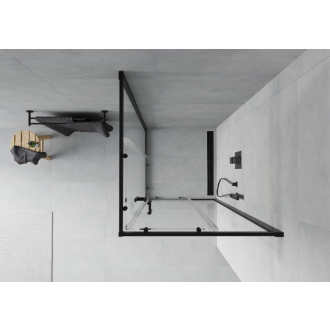 MEXEN RIO sprchovací kút štvorec 90x90x190 cm 5mm čierna-číre 860-090-090-70-00