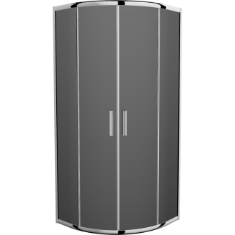 MEXEN RIO sprchovací kút štvrťkruh 80x80x190 cm 5mm chróm-dymové 863-080-080-01-40