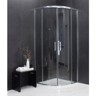 MEXEN RIO sprchovací kút štvrťkruh 90x90x190 cm 5mm chróm-číre 863-090-090-01-00