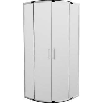 MEXEN RIO sprchovací kút štvrťkruh 90x90x190 cm 5mm chróm-satén 863-090-090-01-30