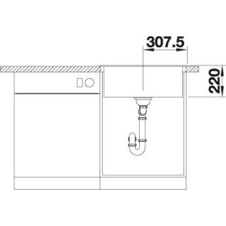 Blanco PLEON 6 525954 jednodrez bez odkvapu čierna drez vstavaný
