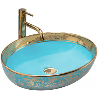 Rea Umývadlo na dosku Margot Blue Gold REA-U8709