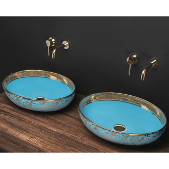 Rea Umývadlo na dosku Margot Blue Gold REA-U8709