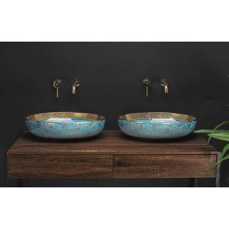 Rea Umývadlo na dosku Margot Blue Gold REA-U8709