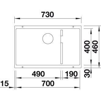 Blanco SUBLINE 700-U Level 526003 jednodrez čierna drez pod dosku