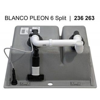 Blanco PLEON 6 Split 525956 jednodrez bez odkvapu čierna drez vstavaný