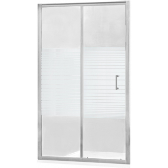 MEXEN APIA sprchové dvere 90x190 cm 5mm, chróm-pásy 845-090-000-01-20