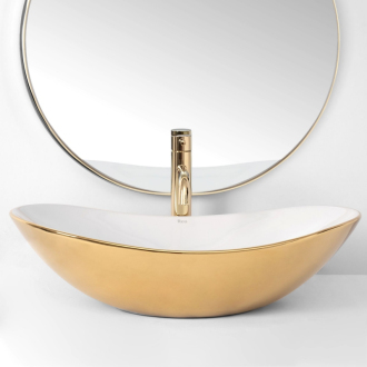 Rea Umývadlo na dosku Royal Gold/white REA-U7808