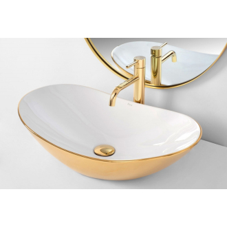 Rea Umývadlo na dosku Royal Gold/white REA-U7808