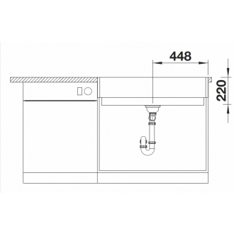 Blanco VINTERA XL 9-UF 526101 jednodrez antracit drez do roviny/pod dosku