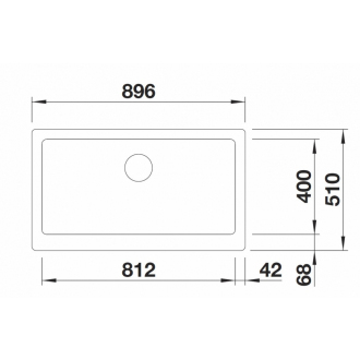 Blanco VINTERA XL 9-UF 526105 jednodrez biela drez do roviny/pod dosku