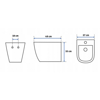 REA Závesné WC Carlo Rimless Duroplast/Slim Gold White REA-C0669