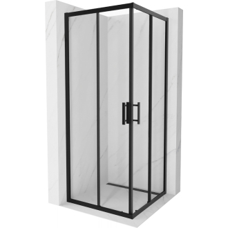 MEXEN RIO sprchovací kút štvorec 80x80x190 cm 5mm čierna-číre 860-080-080-70-00