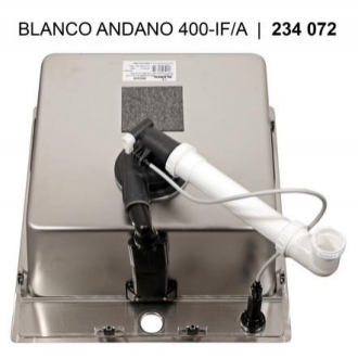 Blanco ANDANO 400-IF/A 525244 jednodrez nerez hodvábny lesk drez vstavaný/do roviny