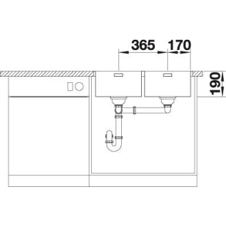 Blanco ANDANO 340/340-IF/A 525248 dvojdrez nerez hodvábny lesk drez vstavaný/do roviny