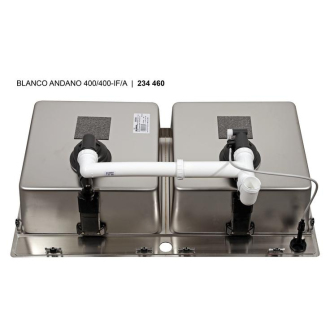 Blanco ANDANO 400/400-IF/A 525249 dvojdrez nerez hodvábny lesk drez vstavaný/do roviny