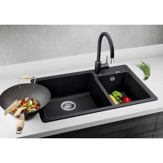 Blanco LEGRA 8 526225 dvojdrez, hlavný drez vľavo aluminium drez vstavaný