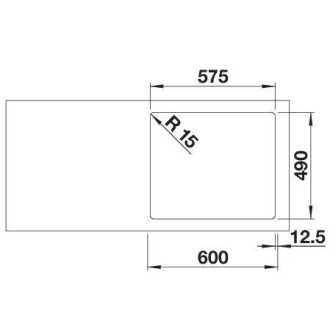 Blanco SOLIS 340 / 180 IF / A Push control 526132 dvojdrez, vstav/do rov
