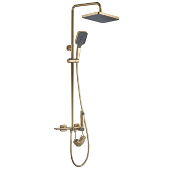 Rea Helix sprchový set, brúsené zlato REA-P6621